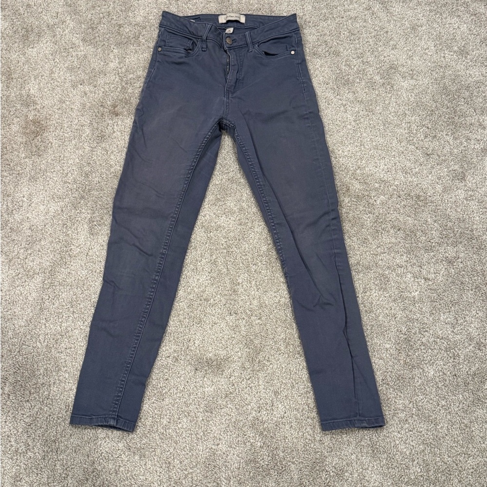 Calvin Klein Women's Skinny Pants - Dark Blue